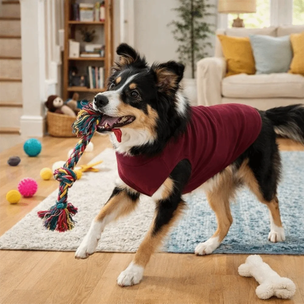 Fleece Dog Sweater Vest Warm High Elasticity Dog Bottoming Shirt Stretchy Pullover Solid Color Dog Anxiety Vest Winter Season
Fleece Dog Sweater Vest Warm High Elasticity Dog Bottoming Shirt Stretchy Pullover Solid Color Dog Anxiety Vest Winter Season