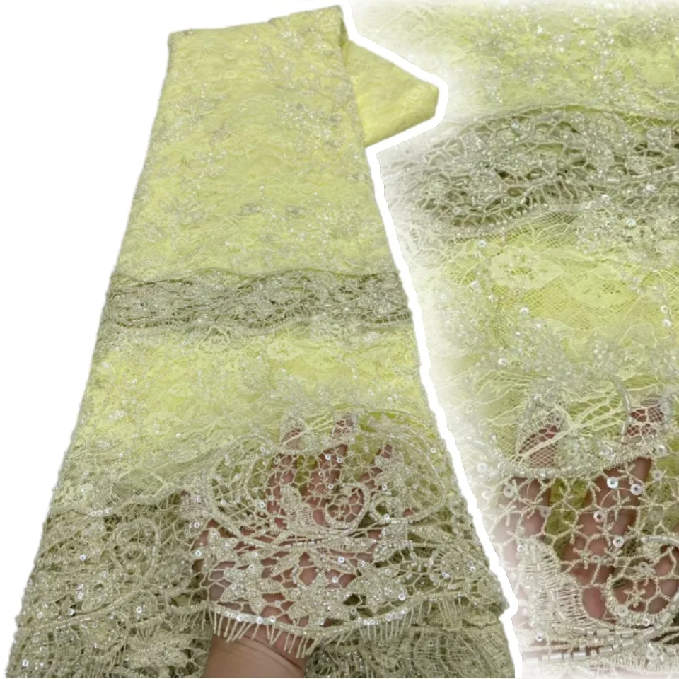 Nigerian Groom Beaded Lace Fabric 2026 New Design French Mesh Lace African Sequins Lace Fabric For Wedding Dress Sewing 2765
Nigerian Groom Beaded Lace Fabric 2026 New Design French Mesh Lace African Sequins Lace Fabric For Wedding Dress Sewing 2765
