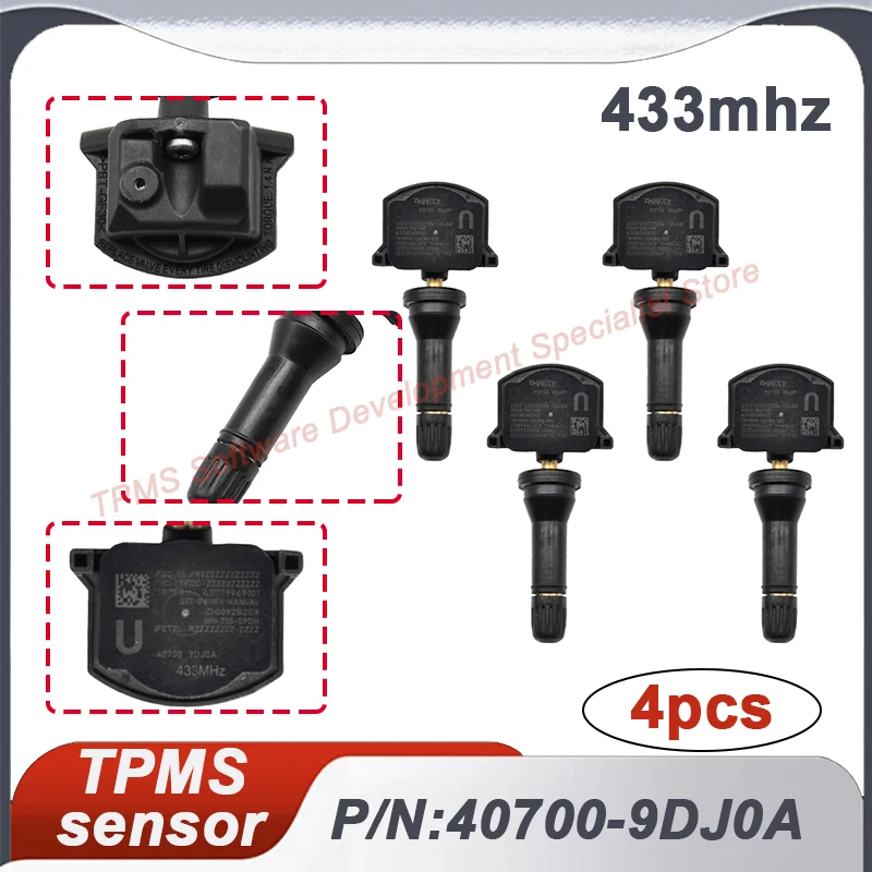 4PCS TPMS Tire Pressure Sensor For Nissan Pathfinder IV R51 R52 2019-2021 433MHZ
4PCS TPMS Tire Pressure Sensor For Nissan Pathfinder IV R51 R52 2019-2021 433MHZ