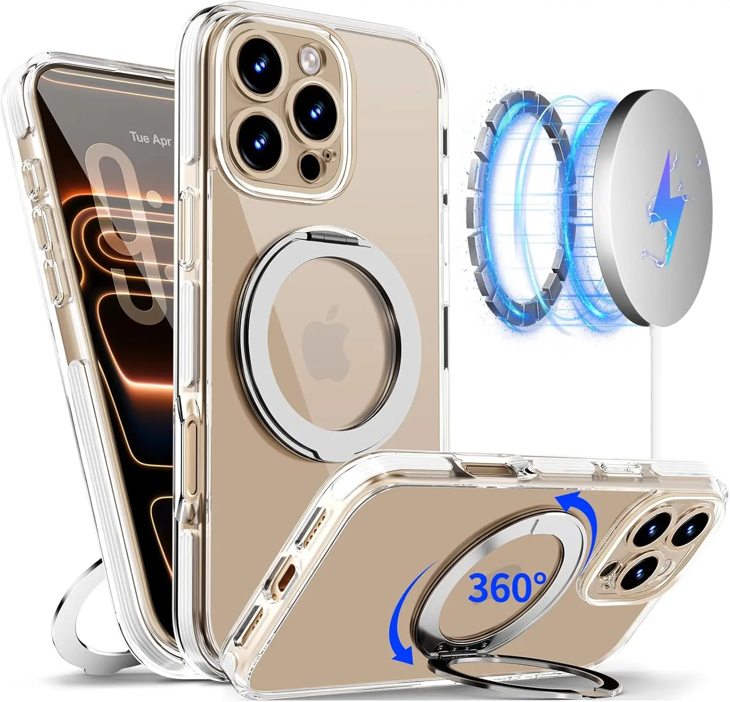 360-Degree Rotating Stand Magnetic Case Compatible with iPhone 17 Pro Max/17 Air/16 Plus/15 Pro/14 Pro Max/13/12
360-Degree Rotating Stand Magnetic Case Compatible with iPhone 17 Pro Max/17 Air/16 Plus/15 Pro/14 Pro Max/13/12