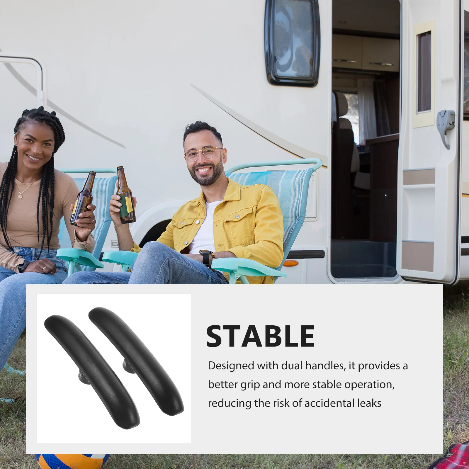 2Pcs Handle for Rv Waste Valve Smooth Operation Dual Rod for Sewer Gate Valve Compatibility Rv Sewer Dump Handle
2Pcs Handle for Rv Waste Valve Smooth Operation Dual Rod for Sewer Gate Valve Compatibility Rv Sewer Dump Handle