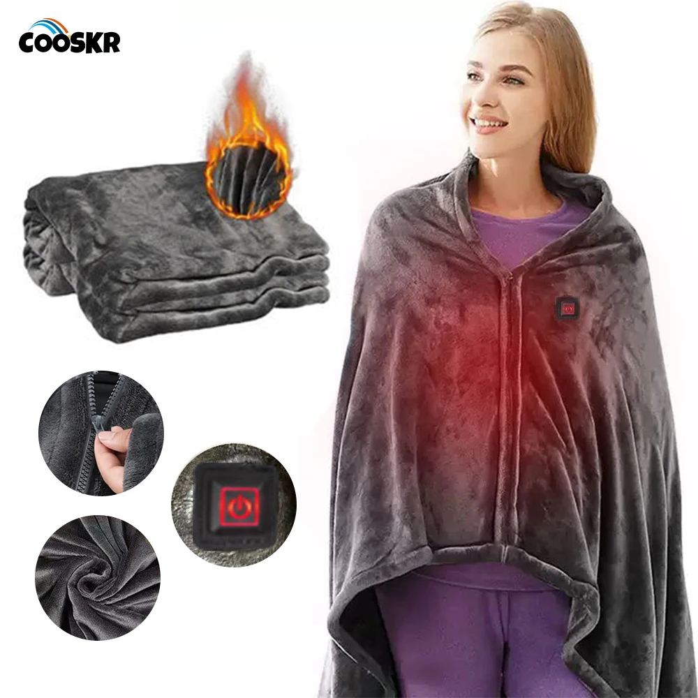 Electric Warming Blanket Wearable Heating Shawl USB 5V Portable Body Heated Pad Soft Flannel Warmer Mat Soft Flannel Body Heater
Electric Warming Blanket Wearable Heating Shawl USB 5V Portable Body Heated Pad Soft Flannel Warmer Mat Soft Flannel Body Heater