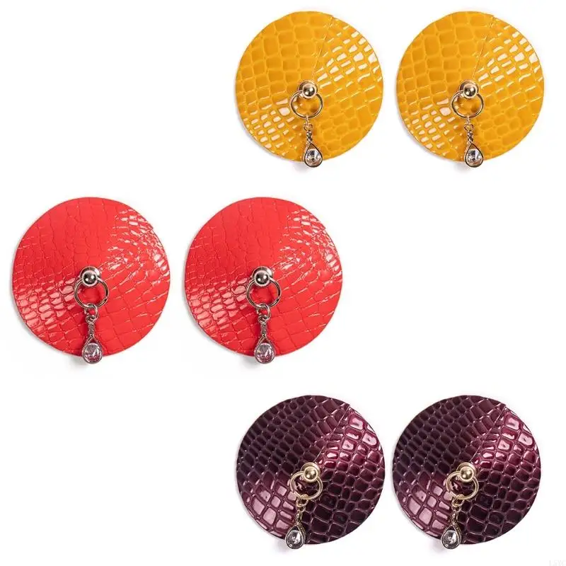 L5YC Rhinestones Pendant Breast Petals for Women Raves Party Snakeskin PU Leather Nipple Covers Body Jewelry Chest Pasties
L5YC Rhinestones Pendant Breast Petals for Women Raves Party Snakeskin PU Leather Nipple Covers Body Jewelry Chest Pasties