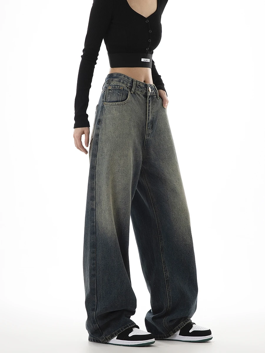 Ich Mode American Retro Wide Leg Jeans Loose Straight Workwear Casual Pants High Waist No Stretch Four Seasons Ladies Jeans
Ich Mode American Retro Wide Leg Jeans Loose Straight Workwear Casual Pants High Waist No Stretch Four Seasons Ladies Jeans