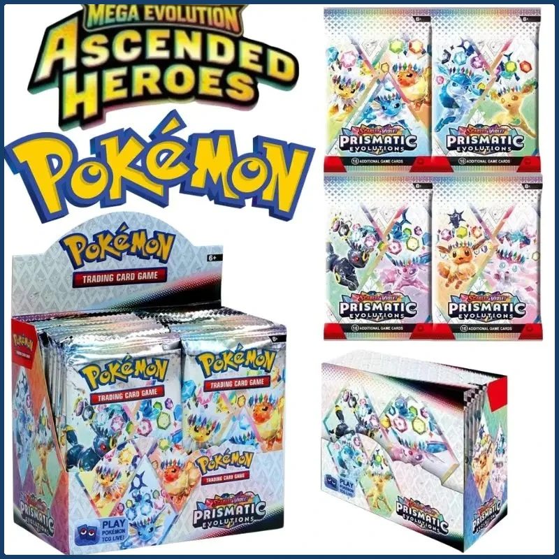 360Pcs/Set Pokemon Card MEGA ASCEND HEROES Prismatic Evolutions Scarlet Violet 151 English Booster Battle Transaction Card Gifts
360Pcs/Set Pokemon Card MEGA ASCEND HEROES Prismatic Evolutions Scarlet Violet 151 English Booster Battle Transaction Card Gifts