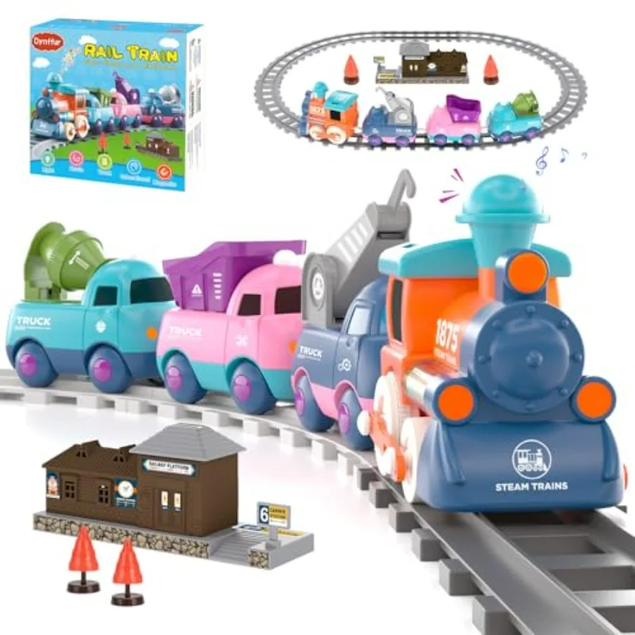 Electric Train Set for Toddler Toy 3 4 5 Year Old Boy Birthday Gifts, Two Play Modes of Electric and Manual Baby Train Toy with
Electric Train Set for Toddler Toy 3 4 5 Year Old Boy Birthday Gifts, Two Play Modes of Electric and Manual Baby Train Toy with