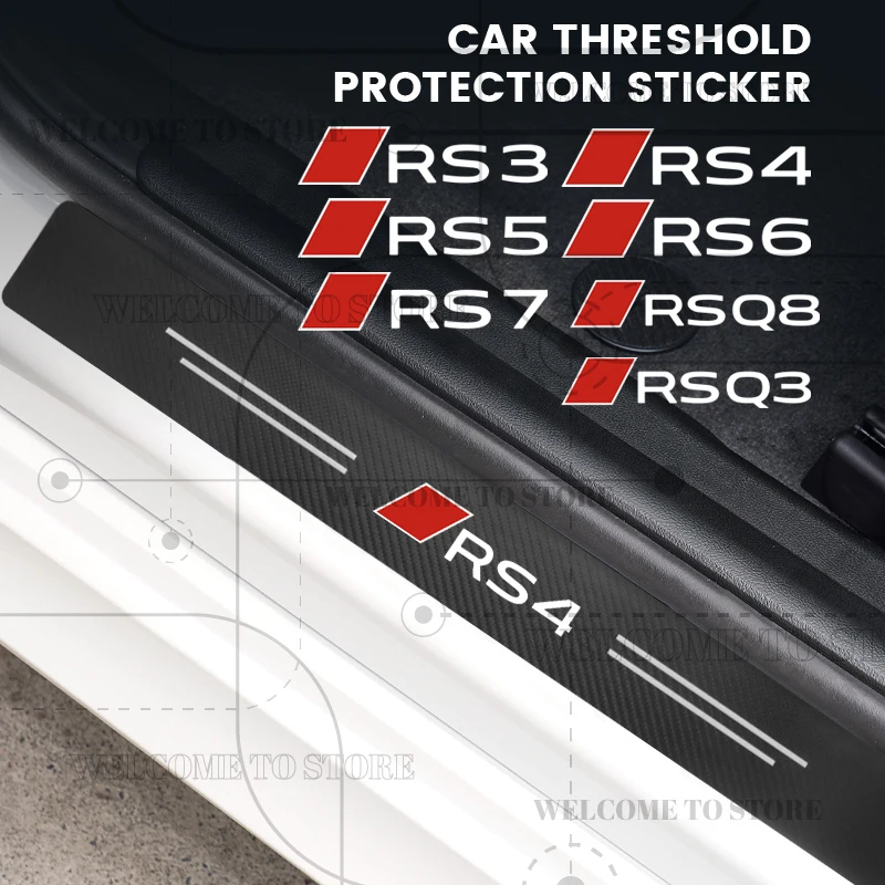4/5pcs For RSQ8 RSQ3 RS3 RS4 RS5 RS6 RS7 RS Series LOGO Car Interior Door Sill Strip Carbon Anti-Scratch Trunk Protector Sticker
4/5pcs For RSQ8 RSQ3 RS3 RS4 RS5 RS6 RS7 RS Series LOGO Car Interior Door Sill Strip Carbon Anti-Scratch Trunk Protector Sticker