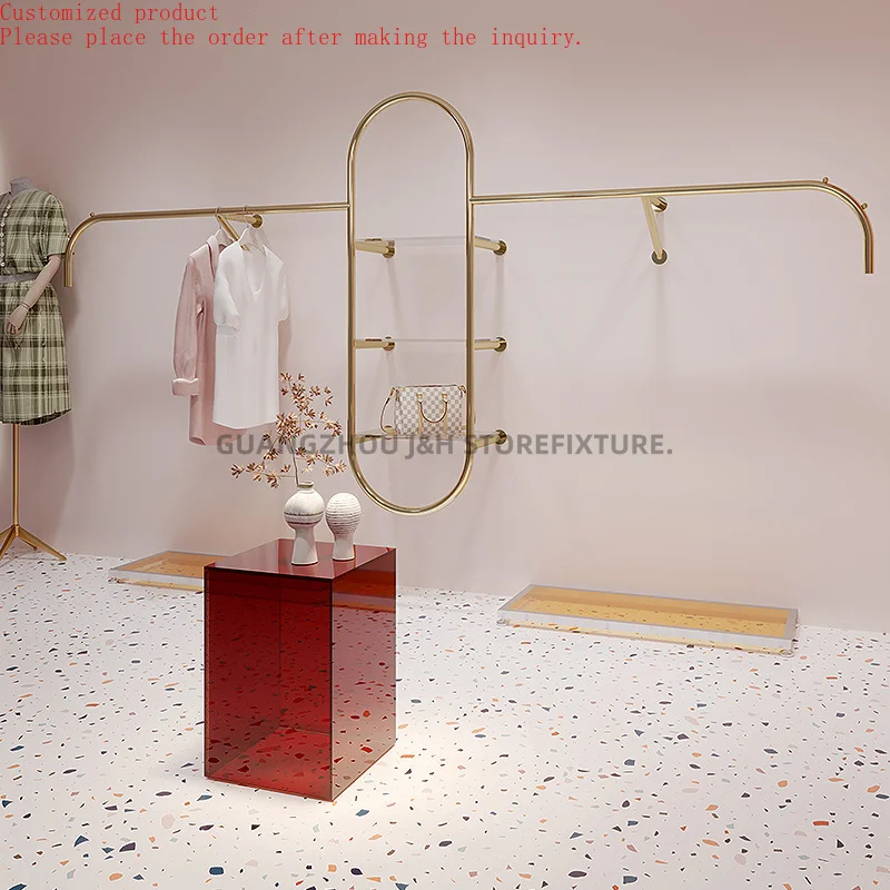 Custom.Custom .Custom.Cheap Factory Price Hot Sale Gold Cloths Rack Wall Mounted Acrylic Display Shelves Hangers for Clothing St
Custom.Custom .Custom.Cheap Factory Price Hot Sale Gold Cloths Rack Wall Mounted Acrylic Display Shelves Hangers for Clothing St