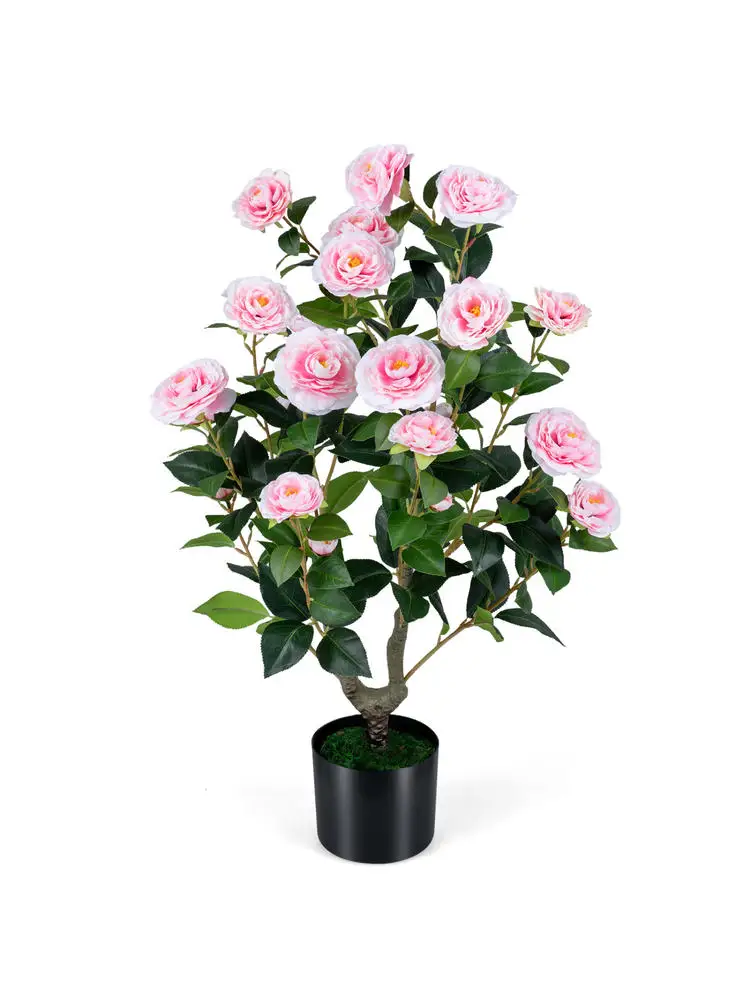 Artificial Camellia Tree Faux Flower Plant in Cement-Filled Pot-Pink
Artificial Camellia Tree Faux Flower Plant in Cement-Filled Pot-Pink
