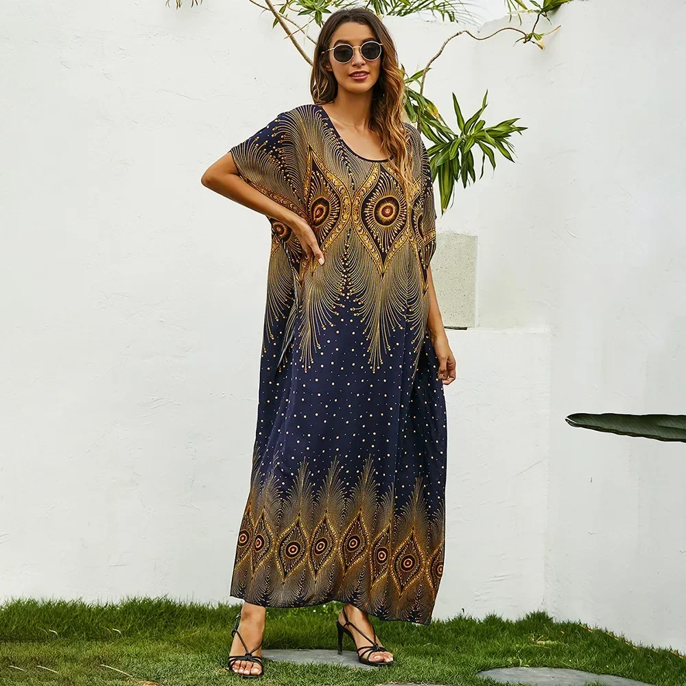Spring Summer Africa Boho Print Clothing for Women Dubai Abayas Casual Holiday Muslim Dress Kaftan Holiday Design Evening Dress
Spring Summer Africa Boho Print Clothing for Women Dubai Abayas Casual Holiday Muslim Dress Kaftan Holiday Design Evening Dress