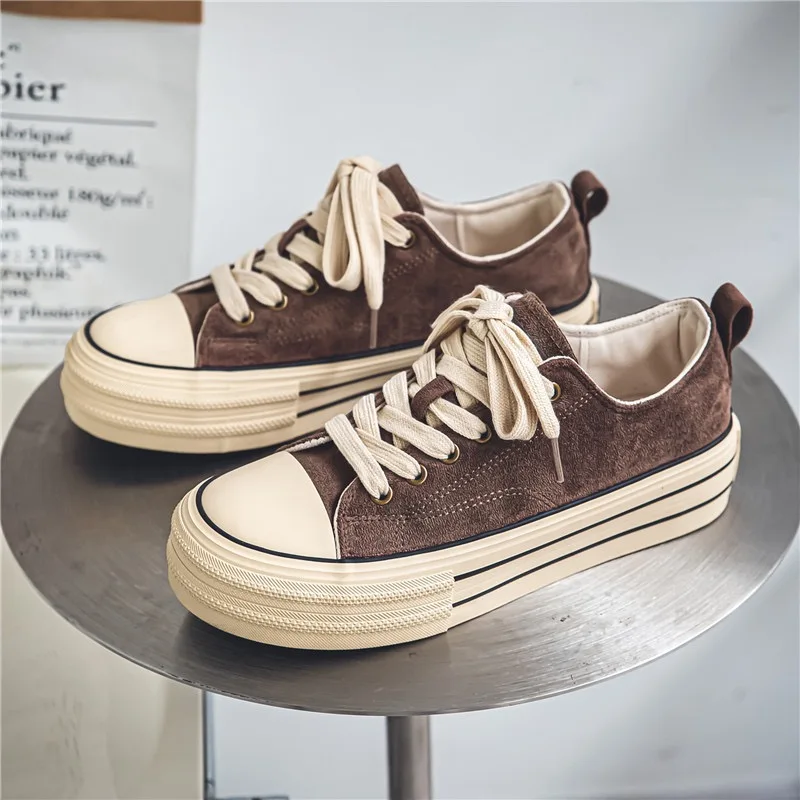 Men's Canvas Shoes Fashion Street Skateboard Shoe Breathable Casual Shoe Platform Sneakers for Men Lace Up Vulcanize Shoes Tenis
Men's Canvas Shoes Fashion Street Skateboard Shoe Breathable Casual Shoe Platform Sneakers for Men Lace Up Vulcanize Shoes Tenis