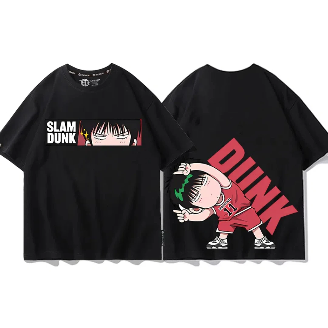 Two Yuan Dunk Master Pure Cotton T-Shirt Man Sakuragi Hanamichi Ryukawa Printed Short-Sleeved Summer Anime Clothes Street Tide
Two Yuan Dunk Master Pure Cotton T-Shirt Man Sakuragi Hanamichi Ryukawa Printed Short-Sleeved Summer Anime Clothes Street Tide