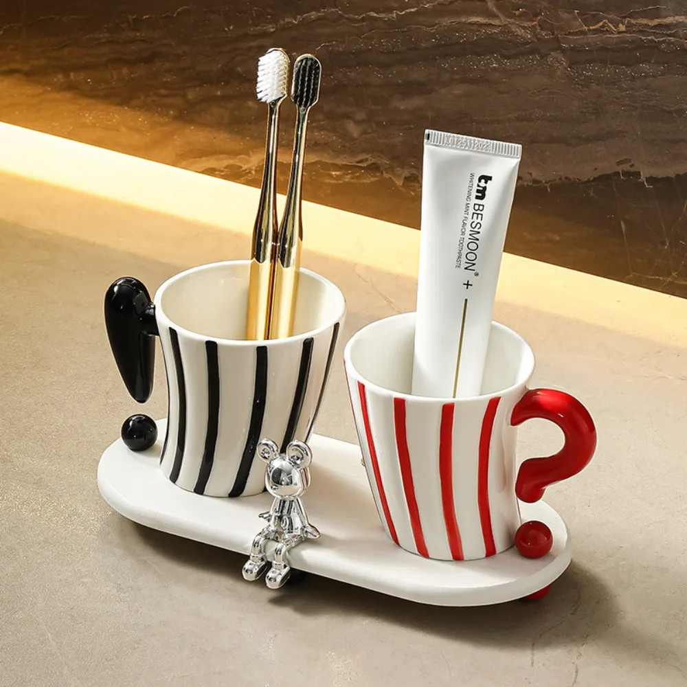 Ceramic Striped Mug Creative Luxury Home Brushing Cups Couple A Pair of Tooth Jar Washing Cups Bathroom Decoration Accessories
Ceramic Striped Mug Creative Luxury Home Brushing Cups Couple A Pair of Tooth Jar Washing Cups Bathroom Decoration Accessories