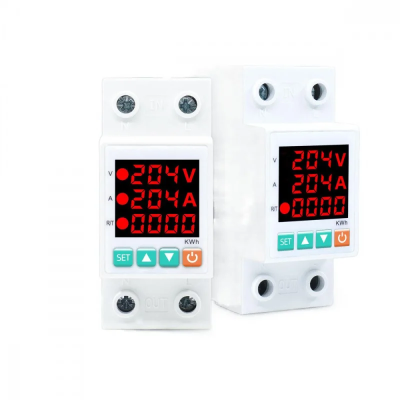 63A 230V Self - Resetting Dual - Display Adjustable Over - Voltage, Over - Current & Under - Voltage Protection Device Relay
63A 230V Self - Resetting Dual - Display Adjustable Over - Voltage, Over - Current & Under - Voltage Protection Device Relay