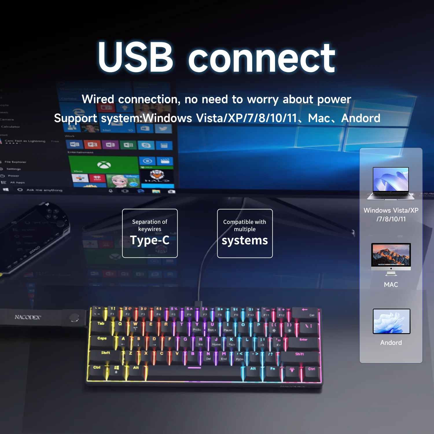AJAZZ Механическая проводная игровая клавиатура, разноцветная RGB-подсветка, 61-клавишная клавиатура с красным переключателем и возможностью горячей замены для Win/Mac/Gamer NK61
AJAZZ Механическая проводная игровая клавиатура, разноцветная RGB-подсветка, 61-клавишная клавиатура с красным переключателем и возможностью горячей замены для Win/Mac/Gamer NK61