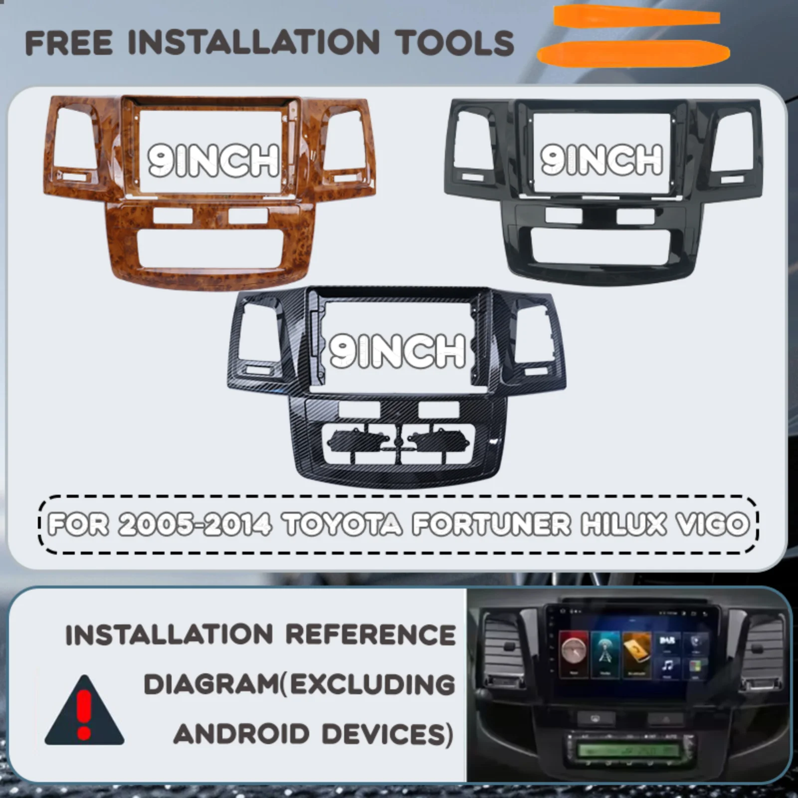 Для Toyota Fortuner Hilux Vigo 2005-2014 годов выпуска: 9-дюймовый комплект центральной панели, адаптер для автомагнитолы, рамка для автоматического кондиционера, CD-проигрыватель.
Для Toyota Fortuner Hilux Vigo 2005-2014 годов выпуска: 9-дюймовый комплект центральной панели, адаптер для автомагнитолы, рамка для автоматического кондиционера, CD-проигрыватель.