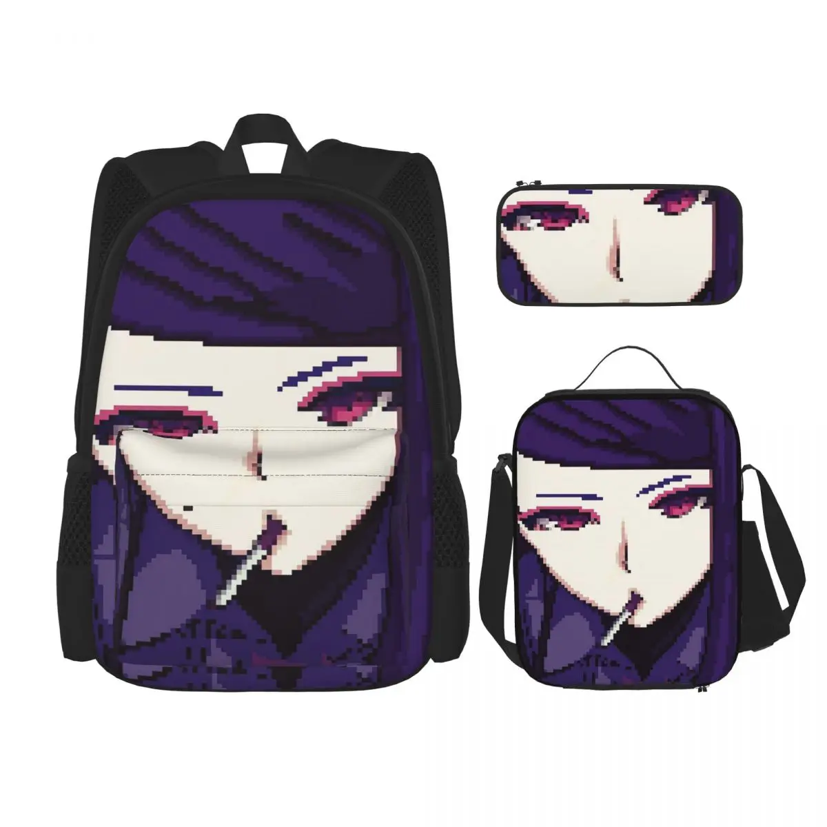 Jill Stingray From VA-11 Hall-A Backpacks Boys Girls Bookbag Student School Bags Kids Rucksack Lunch Bag Pen Bag Three-Piece Set
Jill Stingray From VA-11 Hall-A Backpacks Boys Girls Bookbag Student School Bags Kids Rucksack Lunch Bag Pen Bag Three-Piece Set