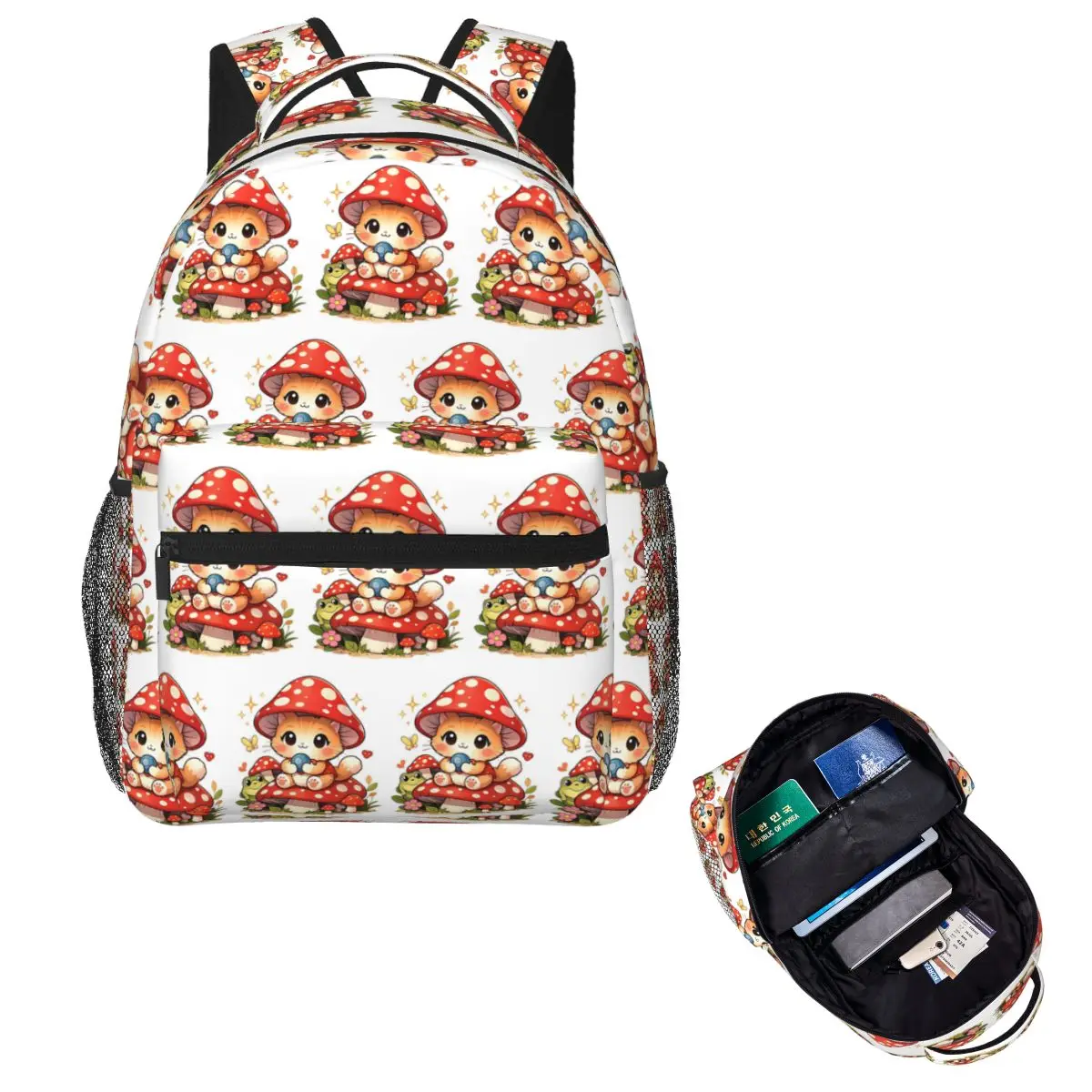 Cute Mushroom Fox Student Backpack School Bag Hiking Travel Daypack for Boys Girls Fashion Bookbag Shoulder Bags
Cute Mushroom Fox Student Backpack School Bag Hiking Travel Daypack for Boys Girls Fashion Bookbag Shoulder Bags