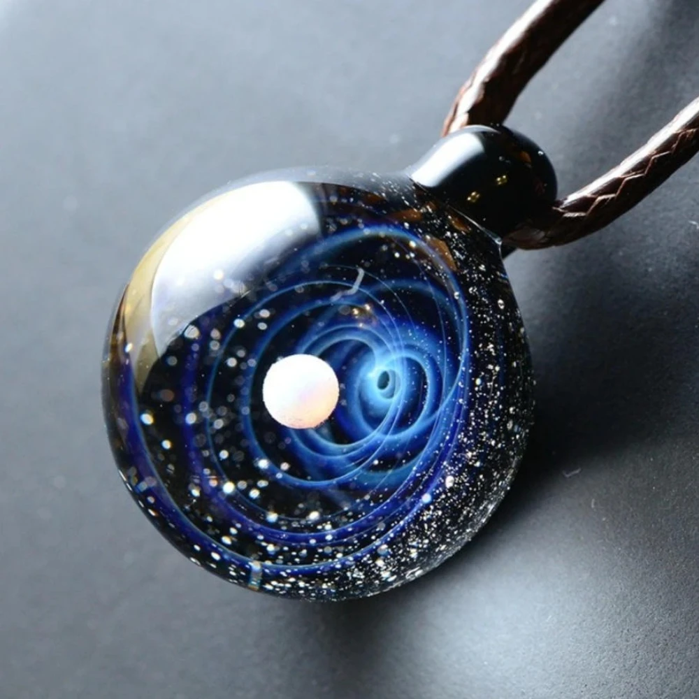Blue Backdrop Wire Double Bead Pendants Universe Starry Skys Glass Beads Necklaces Men Women High-end Versatile Fashion Jewelry
Blue Backdrop Wire Double Bead Pendants Universe Starry Skys Glass Beads Necklaces Men Women High-end Versatile Fashion Jewelry