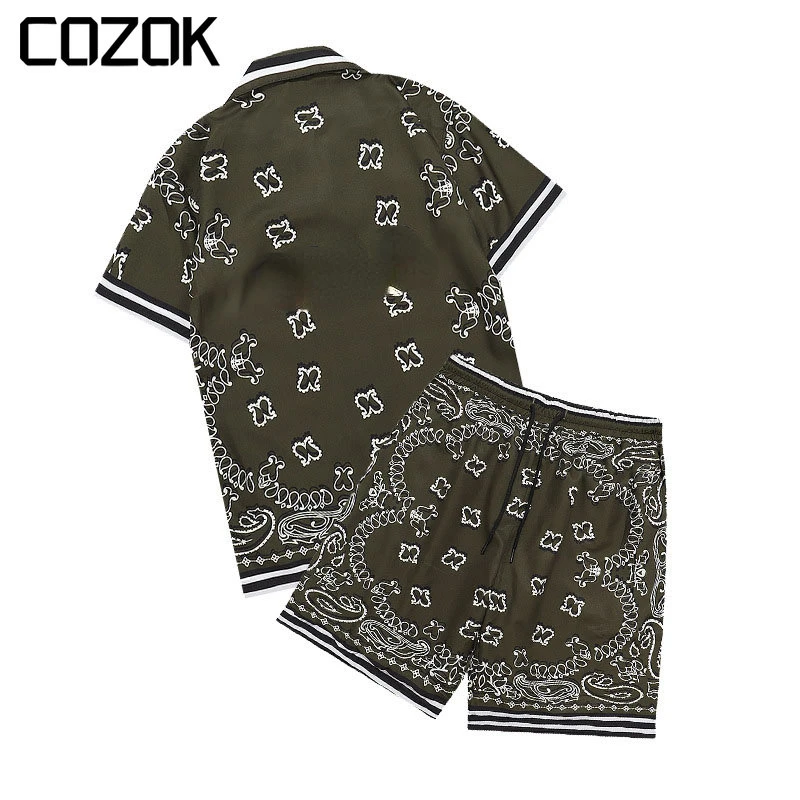 Fashion Brands Summer Men's Two Piece Set Shirt +Shorts Cashew Letter Paisley Print Casual Unisex Short Sleeve Sports Suit 2023
Fashion Brands Summer Men's Two Piece Set Shirt +Shorts Cashew Letter Paisley Print Casual Unisex Short Sleeve Sports Suit 2023