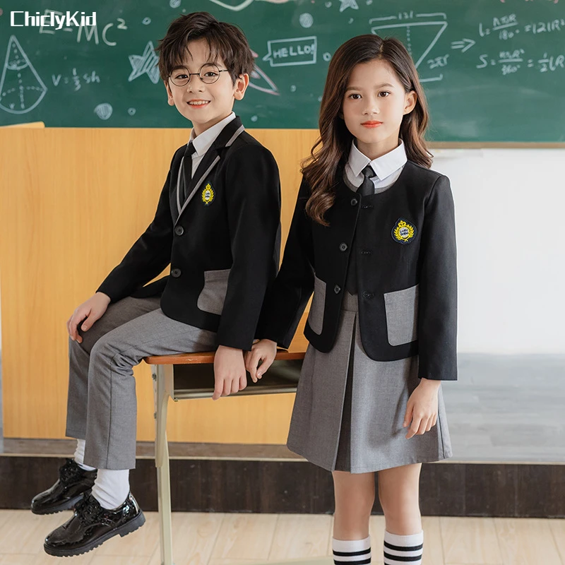 Kids School Uniform Girls Korean Japanese Navy Jacket Suit Dress Boys Blazer Formal Dress Chidren Student Clothes Class Sets
Kids School Uniform Girls Korean Japanese Navy Jacket Suit Dress Boys Blazer Formal Dress Chidren Student Clothes Class Sets