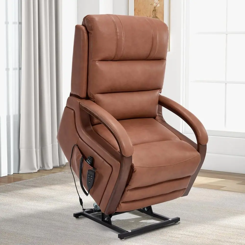 Dual Motor Power Recliner with Lay Flat, Massage, Heat, and Infinite Position Adjustment in Orange Auxiliary Leather for Living
Dual Motor Power Recliner with Lay Flat, Massage, Heat, and Infinite Position Adjustment in Orange Auxiliary Leather for Living
