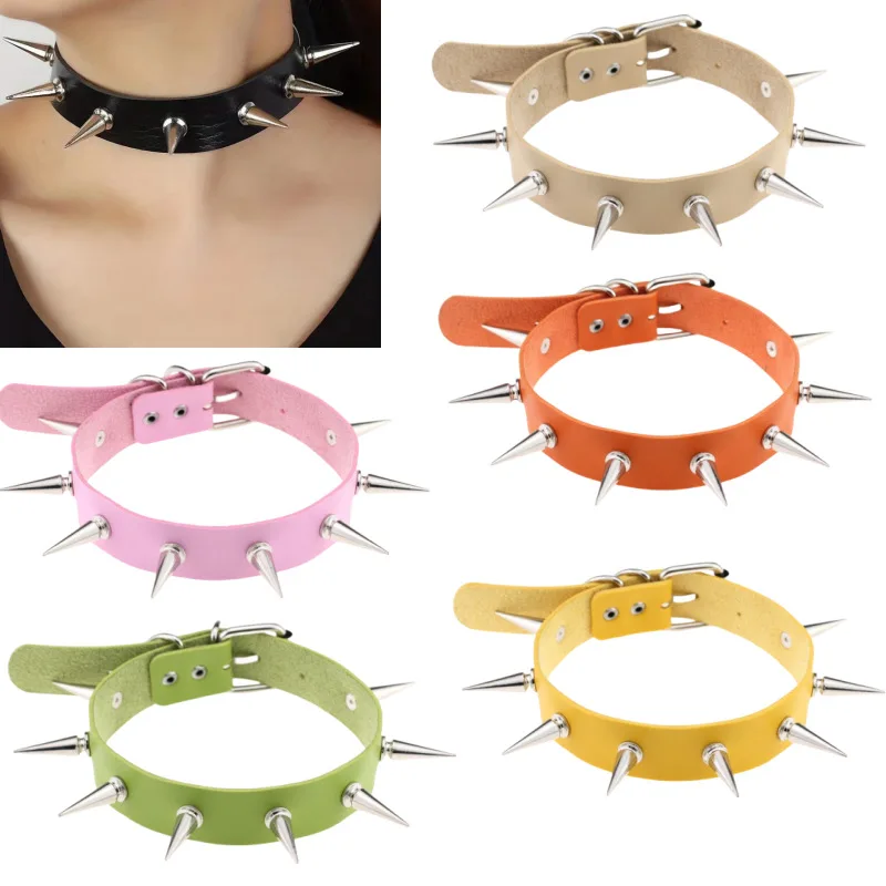 New Creative Fashion Sexy Pu Leather Rivets Hot Girl Necklace for Women Goth Punk Spike Collar Charm Jewerly Daily Accessories
New Creative Fashion Sexy Pu Leather Rivets Hot Girl Necklace for Women Goth Punk Spike Collar Charm Jewerly Daily Accessories