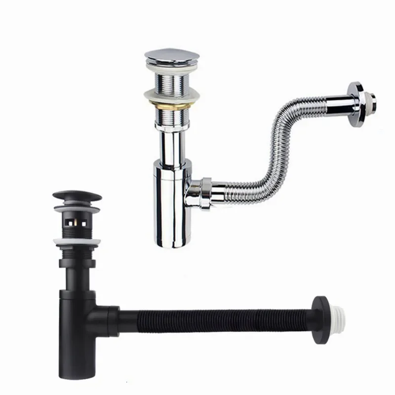 35cm flexible pipe Basin Bottle Trap Brass Bathroom Sink Siphon Drains with Pop Up Drain Black or chrome P-TRAP Pipe Waste
35cm flexible pipe Basin Bottle Trap Brass Bathroom Sink Siphon Drains with Pop Up Drain Black or chrome P-TRAP Pipe Waste