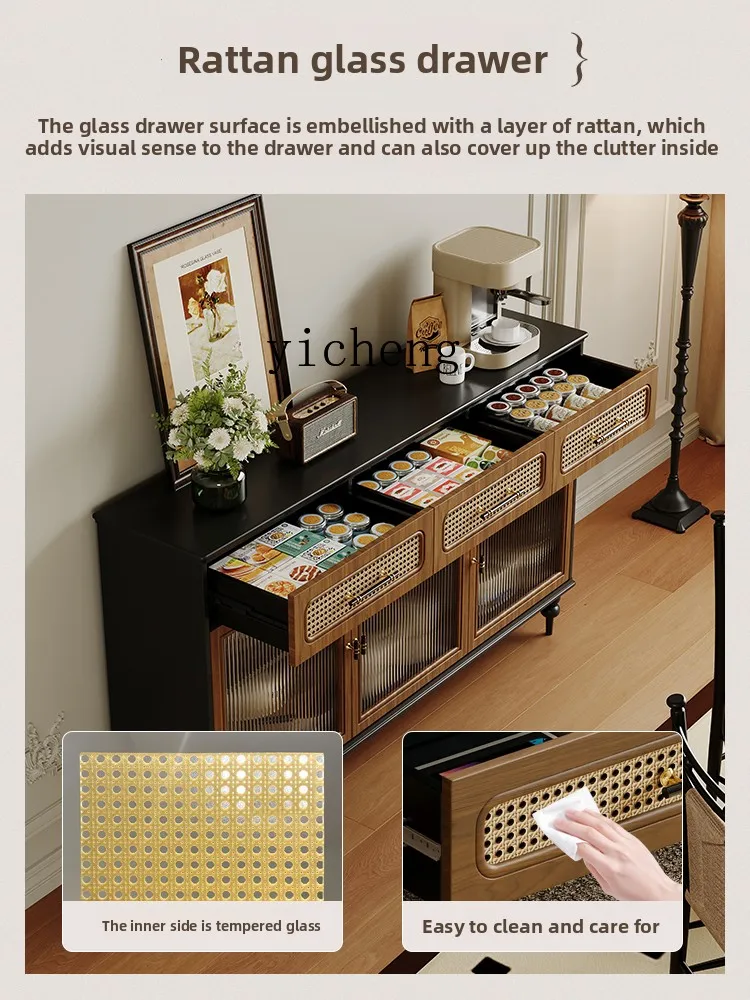 LX Sideboard Cabinet for Small Living Rooms, Wall-Mounted Integrated Storage Cabinet, Vintage Rattan Design
LX Sideboard Cabinet for Small Living Rooms, Wall-Mounted Integrated Storage Cabinet, Vintage Rattan Design