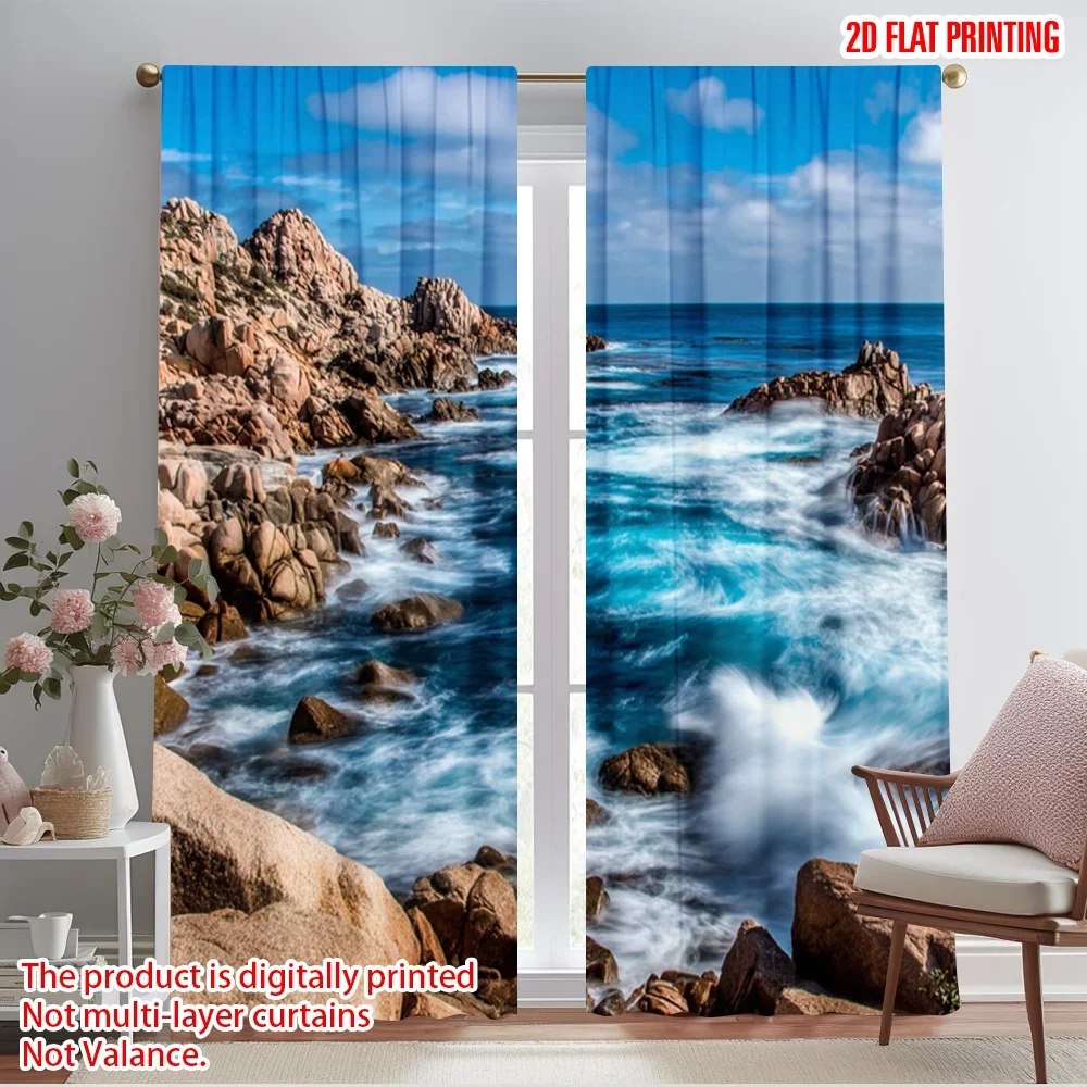 2pcs 2D flat printing Drapes Coastal Rocks Ocean Waves 100% Polyester Without Electricity Holiday Decorations for Photo Booth 
2pcs 2D flat printing Drapes Coastal Rocks Ocean Waves 100% Polyester Without Electricity Holiday Decorations for Photo Booth
