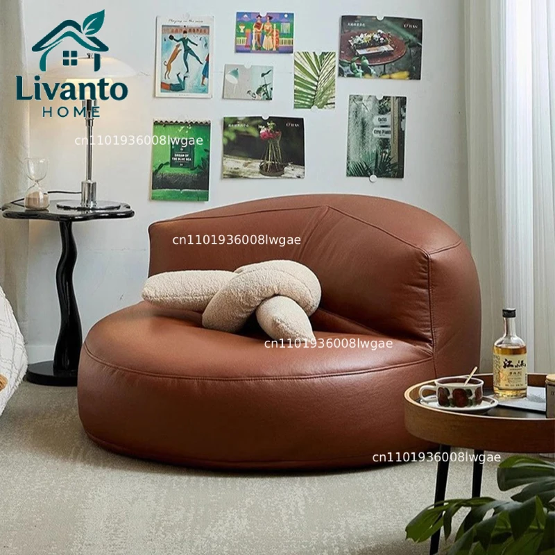 Lazy Sofas Living Room Single Sofa Modern Design Sofa for 1 Person Can Lie Down Beanbag Tatami Thickened Leather Home Furniture
Lazy Sofas Living Room Single Sofa Modern Design Sofa for 1 Person Can Lie Down Beanbag Tatami Thickened Leather Home Furniture