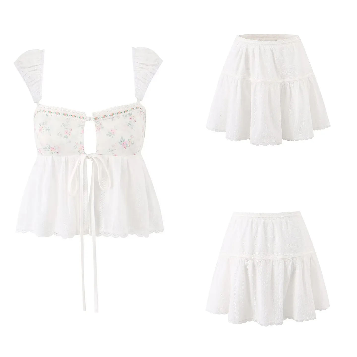 Sweet Lace Splice Print High Waist Slim A-Line Skirt Anti-Light Women's Summer Fashion Set High Waist Flounce Short Skirt
Sweet Lace Splice Print High Waist Slim A-Line Skirt Anti-Light Women's Summer Fashion Set High Waist Flounce Short Skirt