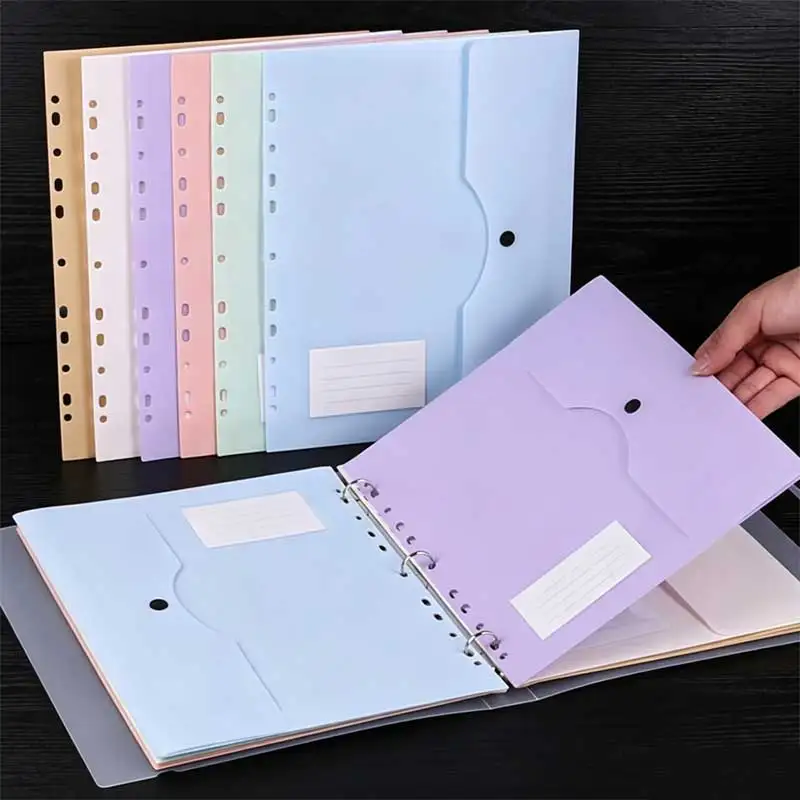 6Pcs 11‑Hole Loose‑Leaf Binder Pockets Colorful File Pouch Waterproof Document Storage Bag A4 Paper Office School Stationery
6Pcs 11‑Hole Loose‑Leaf Binder Pockets Colorful File Pouch Waterproof Document Storage Bag A4 Paper Office School Stationery