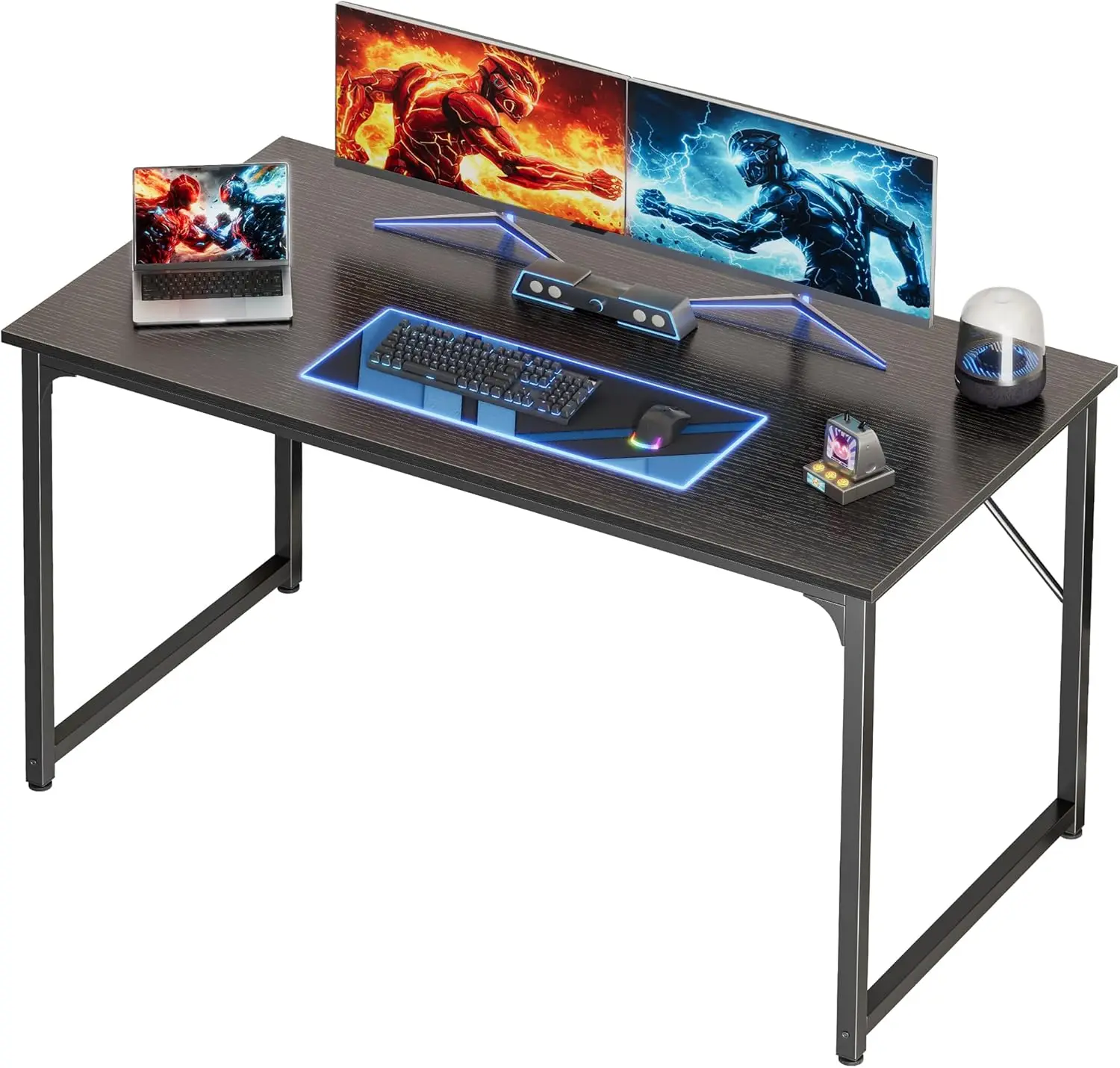 47 x 24 Inch Desk with Extended Depth Desktop, Writing, Gaming & Office Work Table for Home Office, Study, Bedroom, Remote Work, Black Metal Frame
47 x 24 Inch Desk with Extended Depth Desktop, Writing, Gaming & Office Work Table for Home Office, Study, Bedroom, Remote Work, Black Metal Frame
