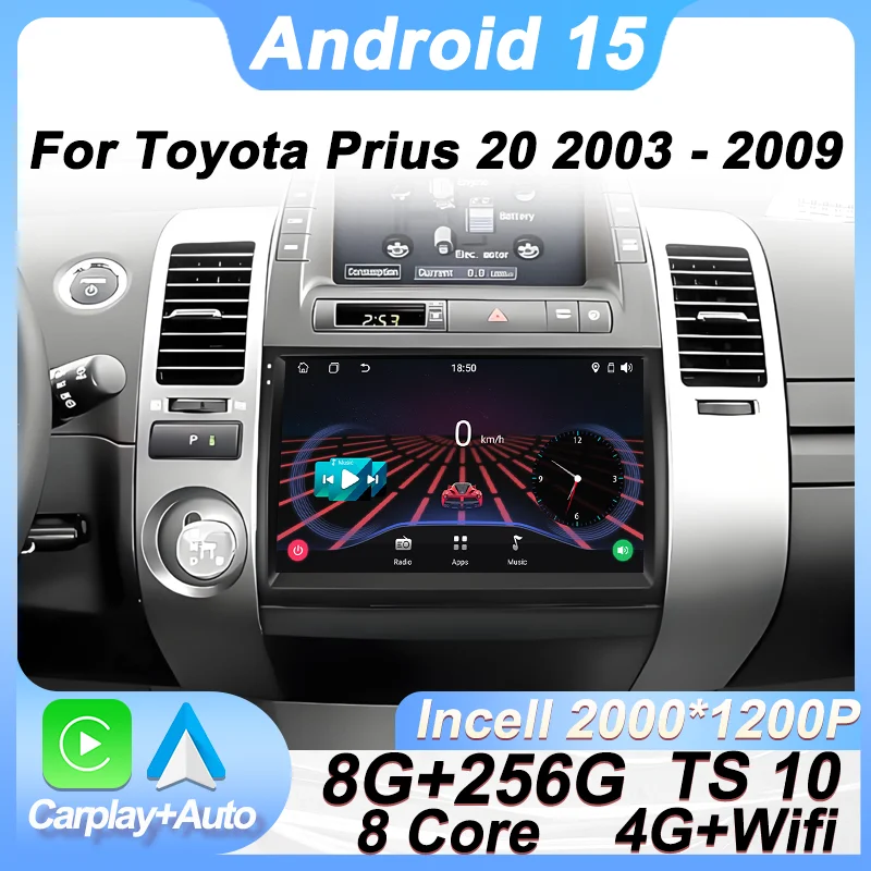 Car Radio For Toyota Prius 20 2003 - 2009 Wireless Android Auto Carplay Autoradio Touch Screen 5G Wifi Bluetooth Navigation GPS
Car Radio For Toyota Prius 20 2003 - 2009 Wireless Android Auto Carplay Autoradio Touch Screen 5G Wifi Bluetooth Navigation GPS