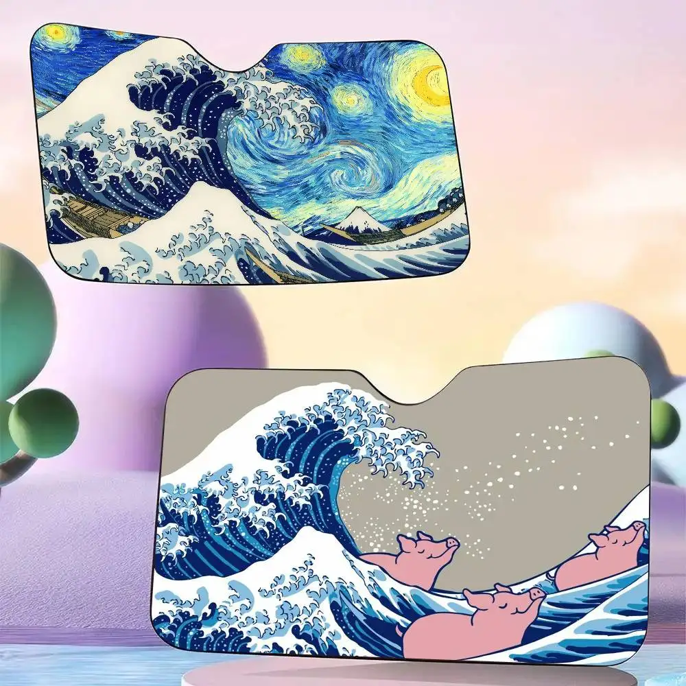 Vintage Hokusai Waves Summer Car Sunshade Windscreen Visor Windscreen Heat Reflector Protect Car Interior
Vintage Hokusai Waves Summer Car Sunshade Windscreen Visor Windscreen Heat Reflector Protect Car Interior