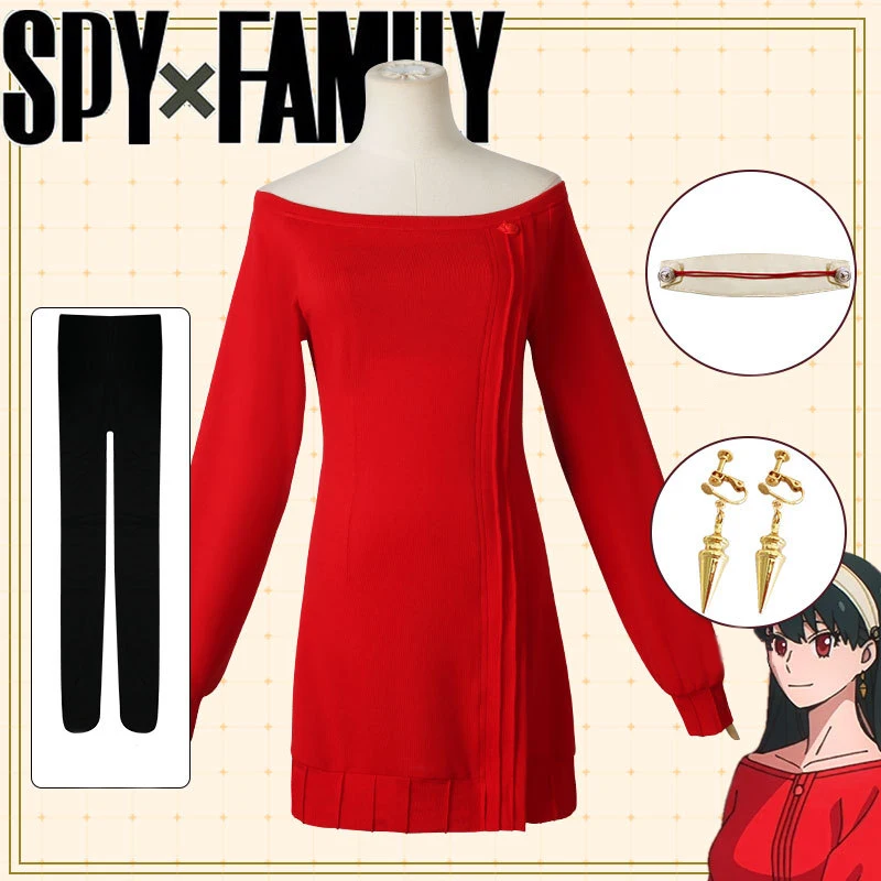 Yor Forger Cosplay Long Red Knitting Sweater Costume Anime Spy Family Women's Wear
Yor Forger Cosplay Long Red Knitting Sweater Costume Anime Spy Family Women's Wear