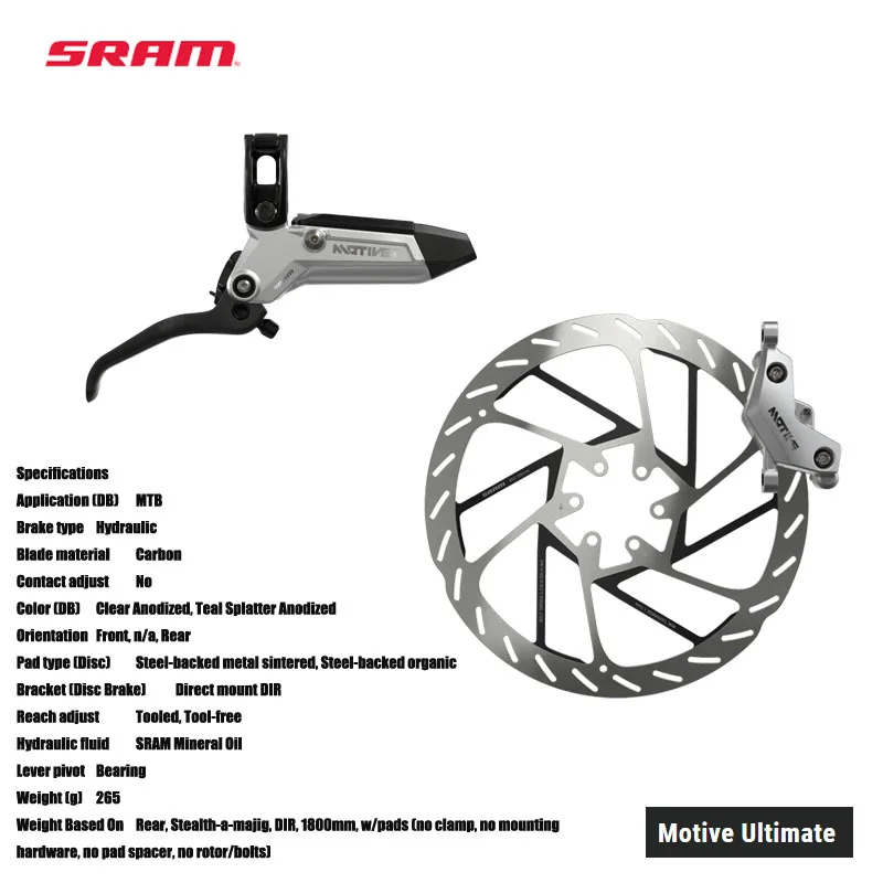 SRAM new model Motive Ultimate Carbon blade Hydraulic brake Clear Anodized DB-MOTV-ULT-A1 complement AXS cockpits
SRAM new model Motive Ultimate Carbon blade Hydraulic brake Clear Anodized DB-MOTV-ULT-A1 complement AXS cockpits