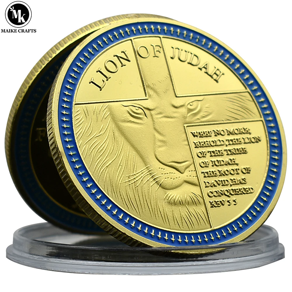 Lion of Judah Challenge Coin God Bless You Cross Commemorative Coin Collection Gift
Lion of Judah Challenge Coin God Bless You Cross Commemorative Coin Collection Gift