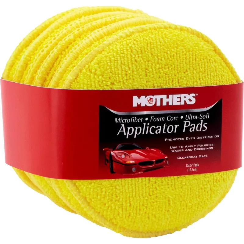 Mothers Microfiber Polishing Pad and Cleaning Pads for Car Detailing, 5 Inch Diameter, Yellow, 6 Pack
Mothers Microfiber Polishing Pad and Cleaning Pads for Car Detailing, 5 Inch Diameter, Yellow, 6 Pack