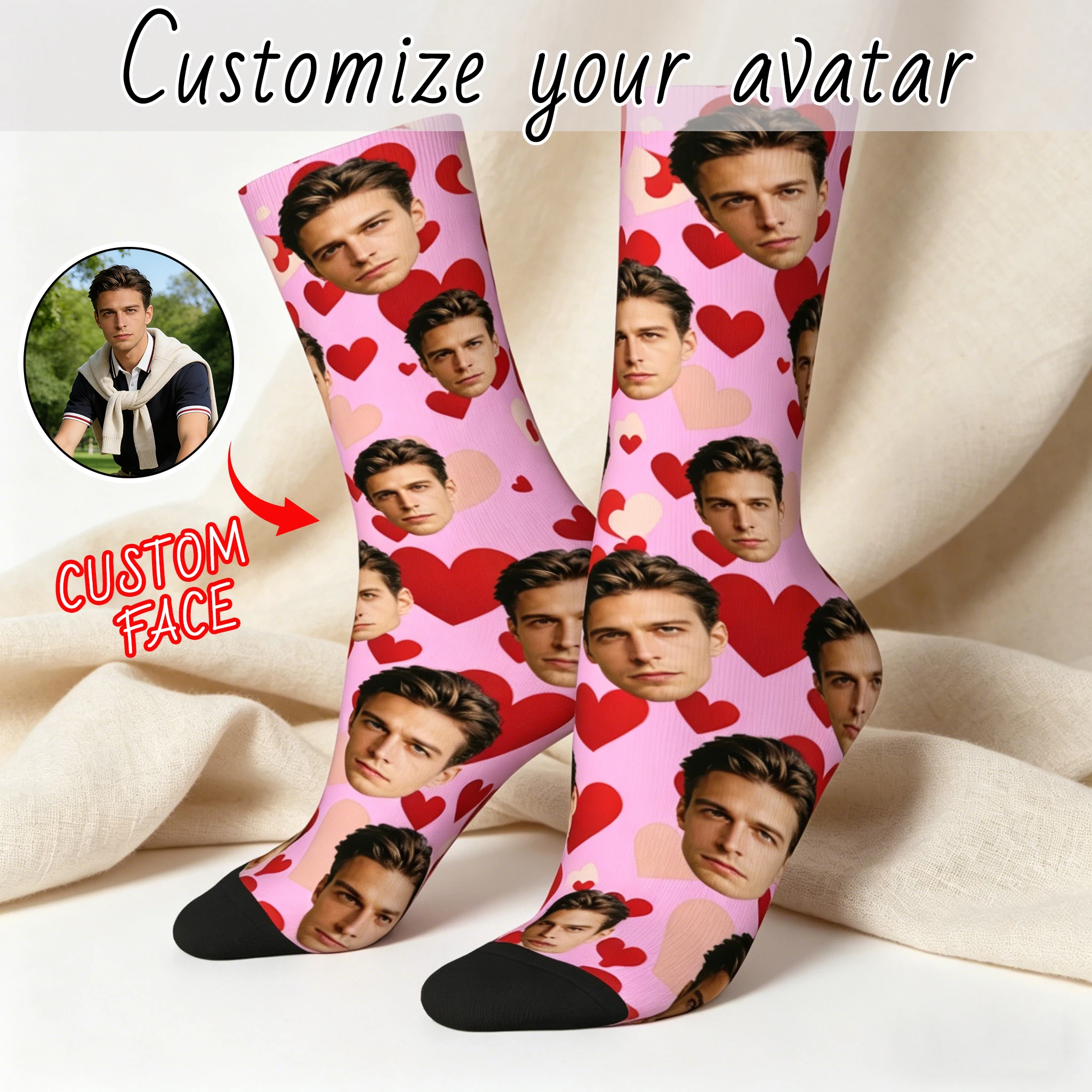 Custom avatar socks for men and women custom photo socks DIY personalized picture socks photo socks personalized gifts
Custom avatar socks for men and women custom photo socks DIY personalized picture socks photo socks personalized gifts