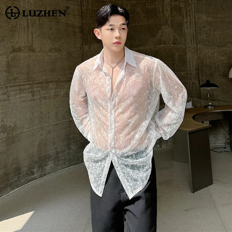 LUZHEN оригинальные жаккардовые полупрозрачные рубашки с рукавами, длинные легкие тонкие персонализированные модные уличные корейские мужские топы JY1820
LUZHEN оригинальные жаккардовые полупрозрачные рубашки с рукавами, длинные легкие тонкие персонализированные модные уличные корейские мужские топы JY1820
