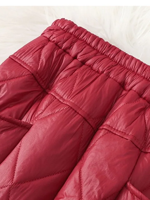 Slimming High-Waist down Cotton Pants Women's Winter Faion Straight Leg Loose Fit Warm Thiened Cotton Polyester Blend
Slimming High-Waist down Cotton Pants Women's Winter Faion Straight Leg Loose Fit Warm Thiened Cotton Polyester Blend