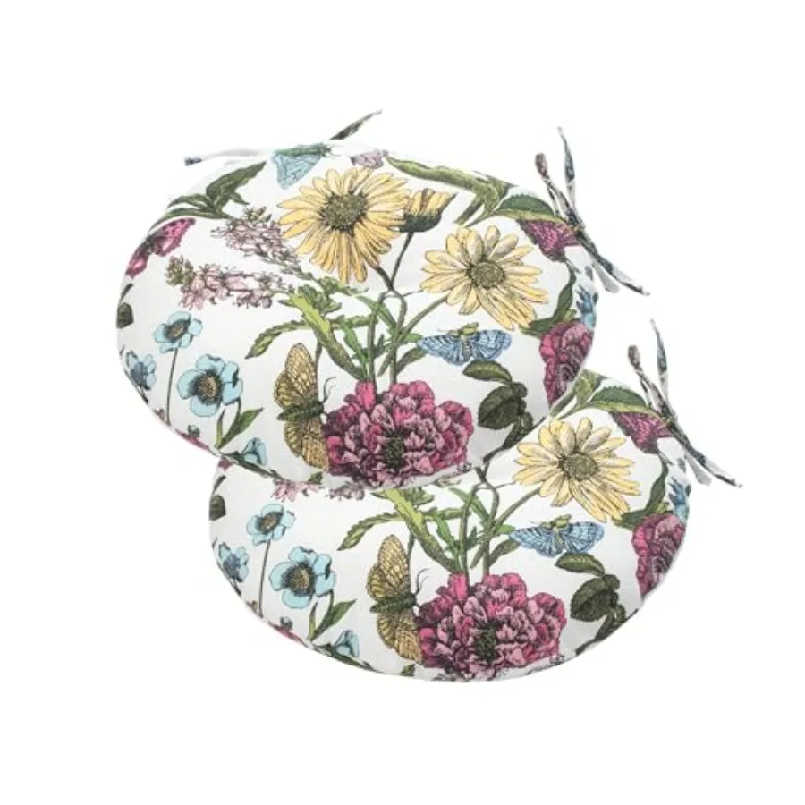 Bistro Chair Cushions 15 inchSet of 2 Tufted Round Chair Cushions with Ties 15"x15"x4" Water Resistant Round Seat Cushion for B
Bistro Chair Cushions 15 inchSet of 2 Tufted Round Chair Cushions with Ties 15"x15"x4" Water Resistant Round Seat Cushion for B