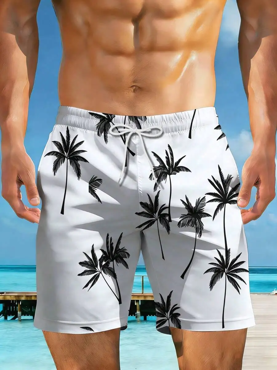 Mens Beach Shorts With Palm Tree Print Quick Dry Swim Trunks
Mens Beach Shorts With Palm Tree Print Quick Dry Swim Trunks