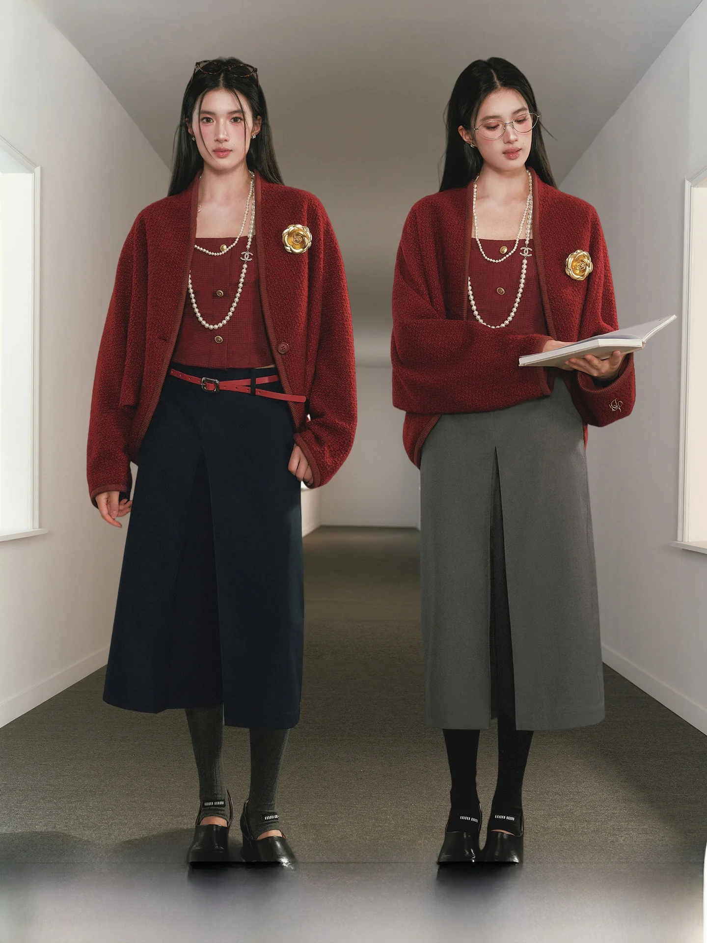 Casual Wide Leg Suit Pants High Waist Trousers with Pleats Slimming Loose Skirt Style Half-length Commuter Pants for Women
Casual Wide Leg Suit Pants High Waist Trousers with Pleats Slimming Loose Skirt Style Half-length Commuter Pants for Women