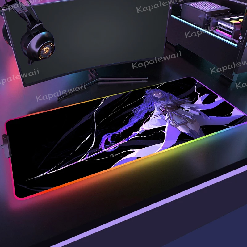 RGB Gaming Mousepad Genshin Impact Accessories With Backlit Game Rubber Mouse Pad Gamer Non-Slip Computer Mouse Mat LED Desk Mat
RGB Gaming Mousepad Genshin Impact Accessories With Backlit Game Rubber Mouse Pad Gamer Non-Slip Computer Mouse Mat LED Desk Mat