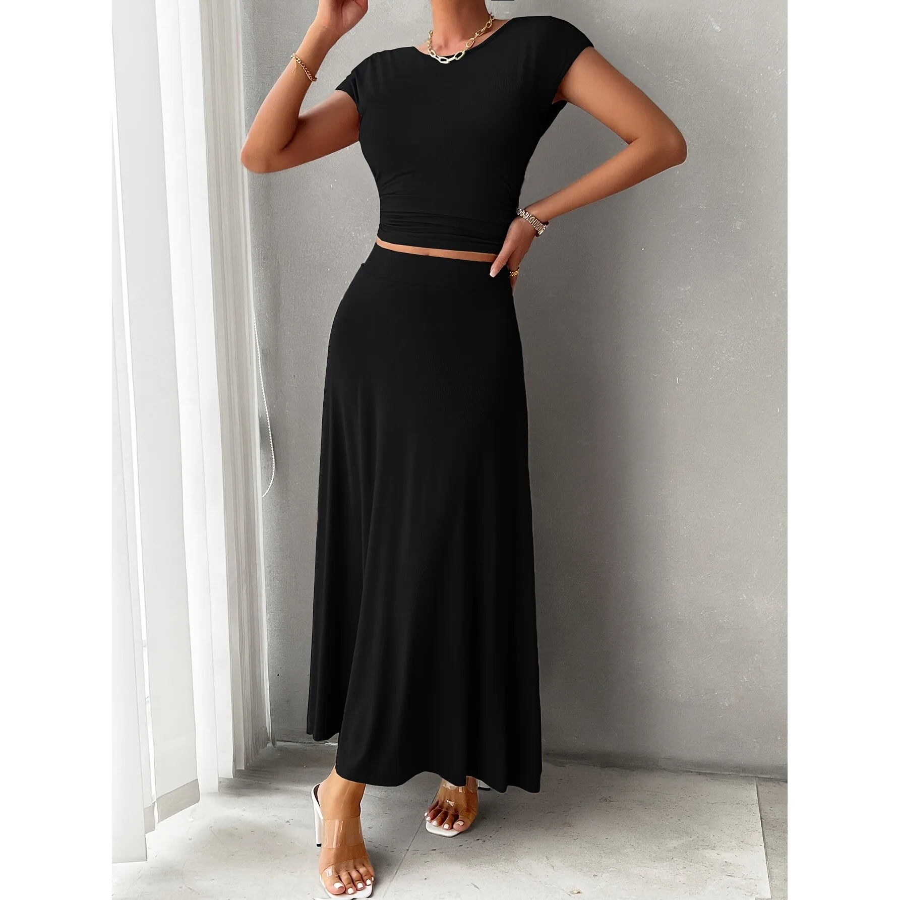 D 40811 Short Sleeve Dress Set Women's Summer Fashion Ensemble Cross-Border Short Dress Outfit without Brand Registration
D 40811 Short Sleeve Dress Set Women's Summer Fashion Ensemble Cross-Border Short Dress Outfit without Brand Registration