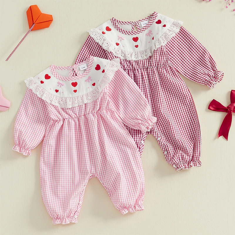 Newborn Baby Girl Fall Romper Long Sleeve Lace Patchwork Plaid Print Jumpsuit Infant Spring Outfit
Newborn Baby Girl Fall Romper Long Sleeve Lace Patchwork Plaid Print Jumpsuit Infant Spring Outfit