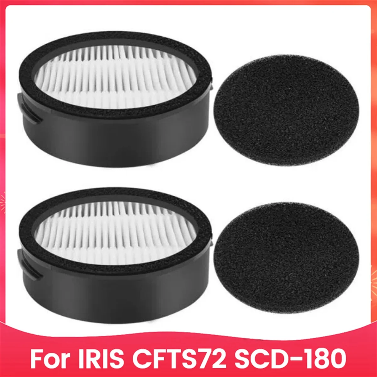 4PCS Vacuum Cleaner Filter Accessories for IRIS CFTS72 SCD 180 Vacuum Cleaner Accessories Replacement Parts
4PCS Vacuum Cleaner Filter Accessories for IRIS CFTS72 SCD 180 Vacuum Cleaner Accessories Replacement Parts